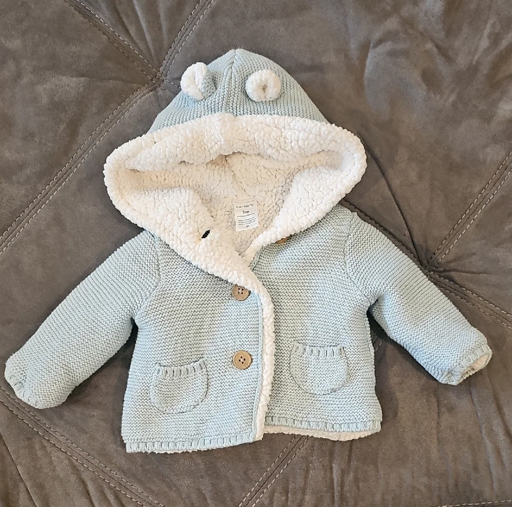 Carter's  Baby Hooded Coat with Ears Size 3 Months